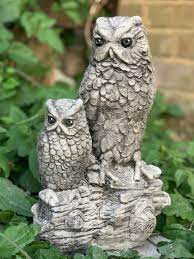 Stone Owl Statue Owl Garden Statue