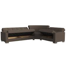 Casamode Armada Collection Arm Sec 12 Sectional Sofa In Brown