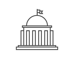 Government Building Icon Vector Art