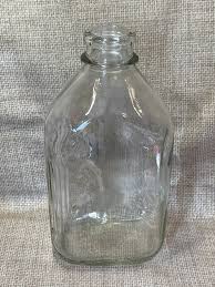 Vintage Glass Milk Bottles Half Gallon