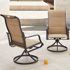 Space Swivel Metal Outdoor Dining Chair