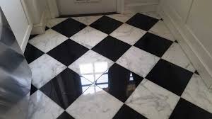 Black And White Gloss Marble Flooring
