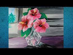 How To Paint Hibiscus Flower In Glass