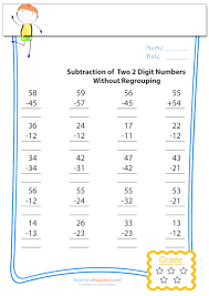 Subtract Without Regrouping Two