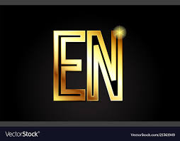 E N Logo Combination Icon Vector Image