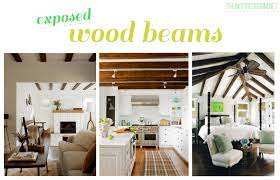 exposed wood ceiling beams