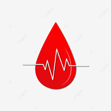 Blood Drop With Heartbeat Signal Blood