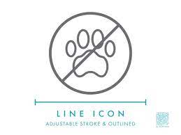 Keep Away From Pets Line Icon Svg