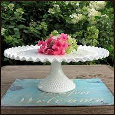 Milk Glass Cake Stand