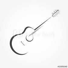 Guitar Stylized Icon Vector Simple