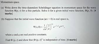 Solved Momentum Space A Write Down
