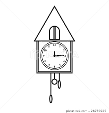 Old Wall Clock Icon Outline Style