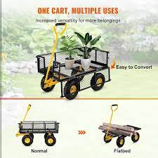 Vevor 3 8 Cu Ft Steel Garden Cart