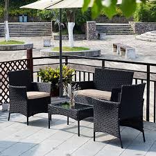 4 Pieces Outdoor Patio Furniture Sets