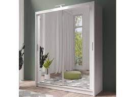 White Sliding Door Wardrobe With