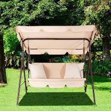 Steel Porch Swing With Adjust Canopy