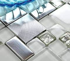 Glass Metal Mosaic Backsplash Tile