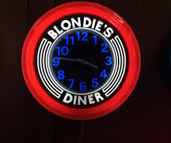 Blondies Diner Red Lighted Diner Wall