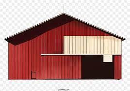 Old Red Barn White Roof Brown Trim