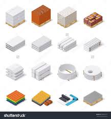 Construction Materials Isometric Icon
