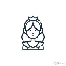 Princess Icon Thin Linear Princess