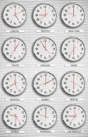 Time Zone Clocks Stock Photos Royalty