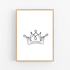 Crown Line Art Crown Print Abstract