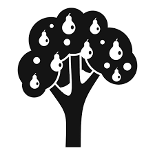 Pear Fruit Tree Icon Simple Vector