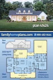 4 Bedroom Country Farmhouse Plan