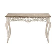 Intricately Carved Fl Console Table
