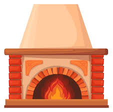 Old Fireplace Cartoon Stove Icon