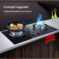 Built In Double Burner Gas Stove With
