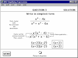 Program 3 Algebraic Fractions
