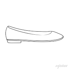 Ballet Shoes Icon In Outline Style