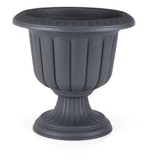 Large Plastic Grey Garden Urn Plant Pot