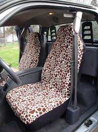 1 Set Of Giraffe Print Car Seat Covers