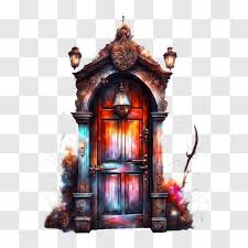 Ornate Colorful Door With