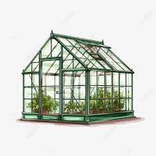 Glass Greenhouse Ilration Garden