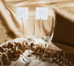 Elegant Champagne Place Card Template