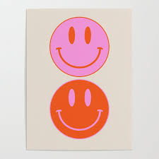 Smiley Face Pattern Poster
