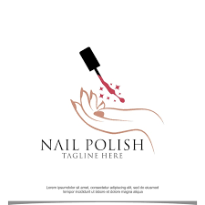 Nail Polish Vector Icon Logo Design