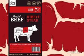 Vector Beef Label Design Bull Icon