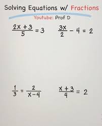 Solve Equations With Fractions