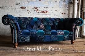 Unique British Handmade 3 Seater Navy