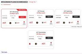 act fibernet plans 2022 best act