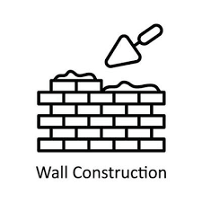 Wall Construction Vector Outline Icon