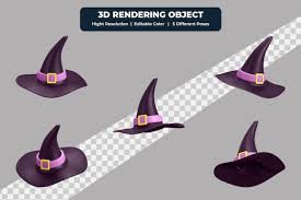 Premium Psd 3d Rendering Witch Hat