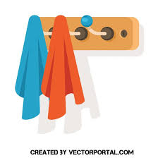 Wall Hanger With Towels Royalty Free