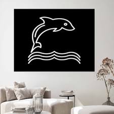 Dolphin Wall Decor In Canvas Murals