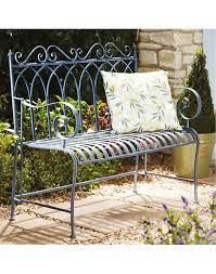 Gothic Folding Metal Garden Bench Seat